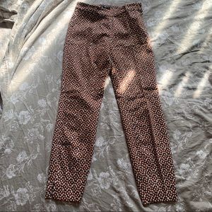H&M GEOMETRIC PRINTED CROPPED CHINOS